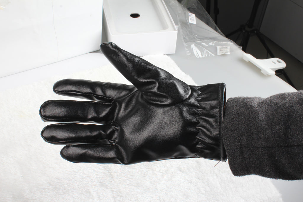 Black Leather Gloves